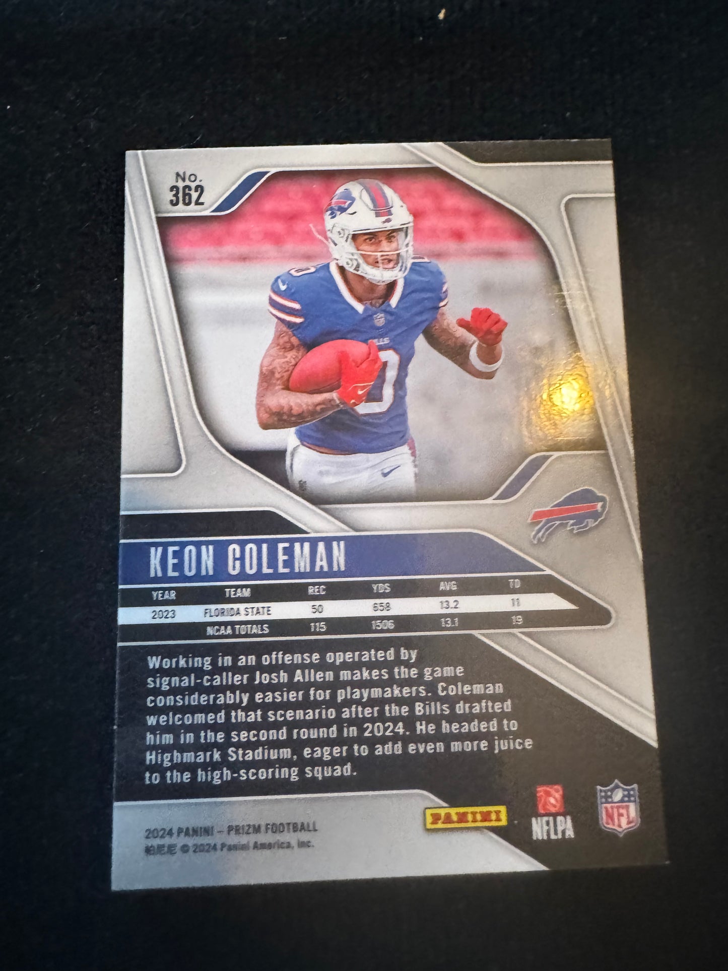 2024 Keon Coleman RC Prizm (Base)