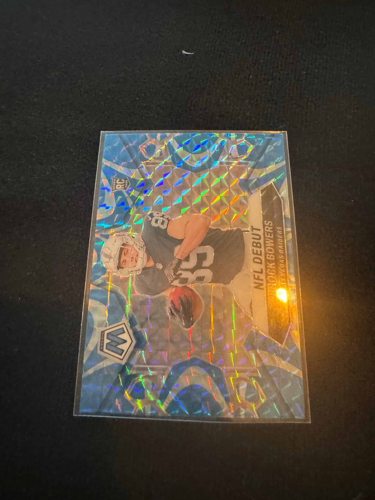 2024 Brock Bowers reactive blue NFL Debut mosaic